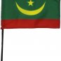 Mauritania (2017) - 4"X6" Stick Flag