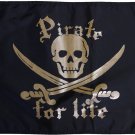 Pirate for Life (Gold) - 12"X18" Nylon Flag