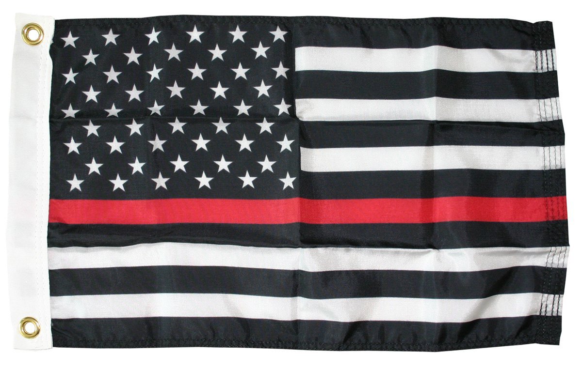 Thin Red Line - 12"X18" Nylon Flag