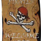 Pirates Welcome Here - 12" x 18" Garden Banner