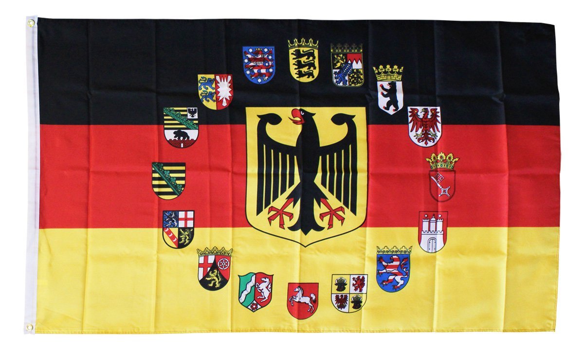 Germany (16 States) - 3"X5" Polyester Flag