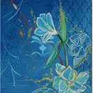 Magnolia on Blue Toland Art Banner