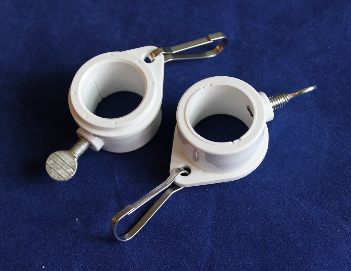 Mounting Rings (white)- Rotating (for 1"" pole)
