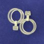 Mounting Rings (clear)- Stationary (for 1"" pole)