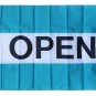 Open - 3"X5" Nylon Flag (teal/white/teal)