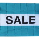 Sale - 3"X5" Nylon Flag (teal/white/teal)