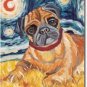 Pug Art Banner - Van Growl (Fawn)