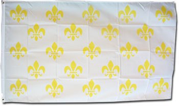 Fleur-de-Lis - 3"x5" Polyester Flag (23/White)