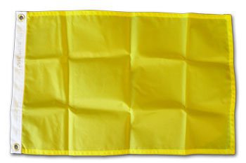 Yellow - Solid Color 12""x18"" Nylon Flag