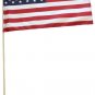 USA - 12""x18"" Stick Flag
