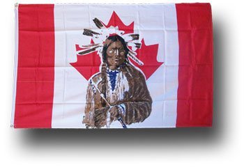 Canada - 3"X5" Polyester Flag (Native American)