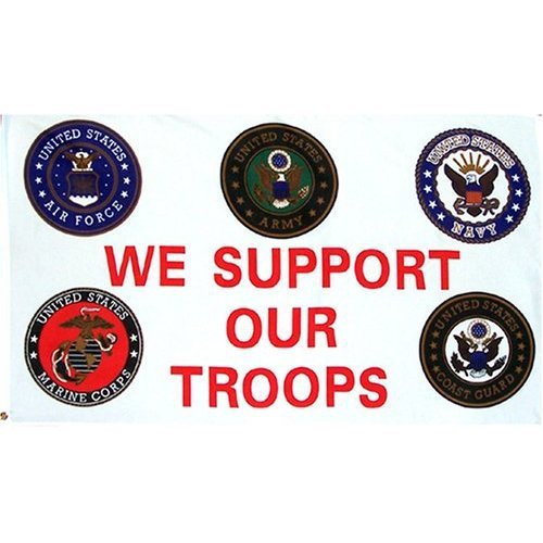Support Our Troops - 3"x5" Polyester Flag