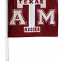 Texas A&amp;M (Aggies bottom) Car Flag