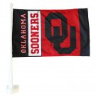 University of Oklahoma (black Letters) Car Flag