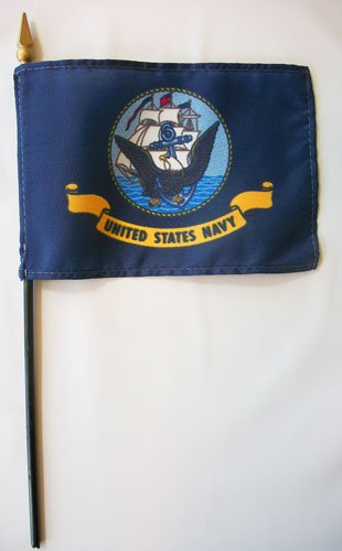 Navy - 4""X6"" Stick Flag
