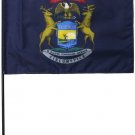 Michigan - 8""X12"" Stick Flag