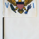 US Virgin Islands - 4""X6"" Stick Flag