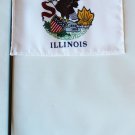 Illinois - 4""X6"" Stick Flag