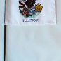 Illinois - 4""X6"" Stick Flag