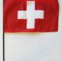 Switzerland - 8""X12"" Stick Flag