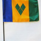 St. Vincent and the Grenadines - 8""X12"" Stick Flag
