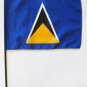 St. Lucia - 8""X12"" Stick Flag