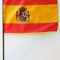 Spain - 8""X12"" Stick Flag