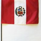 Peru - 8""X12"" Stick Flag