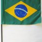 Brazil - 8""X12"" Stick Flag