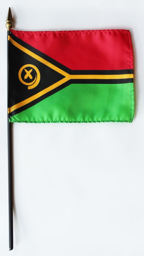Vanuatu - 4""X6"" Stick Flag