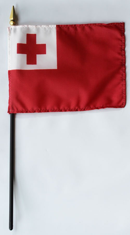 Tonga - 4""X6"" Stick Flag