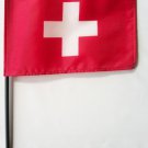 Switzerland - 4""X6"" Stick Flag