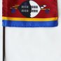 Swaziland - 4""X6"" Stick Flag