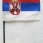 Serbia - 4""X6"" Stick Flag