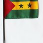 Sao Tome & Principe - 4""X6"" Stick Flag