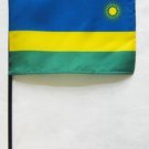 Rwanda - 4""X6"" Stick Flag