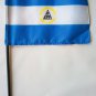 Nicaragua - 4""X6"" Stick Flag