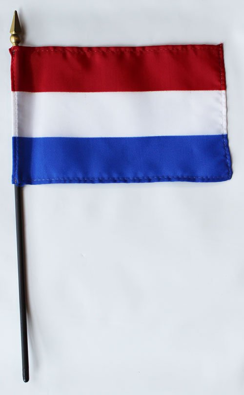 Netherlands - 4""X6"" Stick Flag
