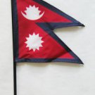 Nepal - 4""X6"" Stick Flag