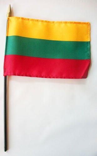 Lithuania - 4""X6"" Stick Flag