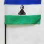 Lesotho - 4""X 6"" Stick Flag
