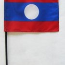 Laos - 4""X6"" Stick Flag