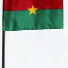 Burkina Faso - 4""X6"" Stick Flag