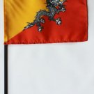 Bhutan - 4""X6"" Stick Flag