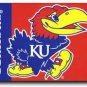 University of Kansas - 3" x 5"  Polyester Flag