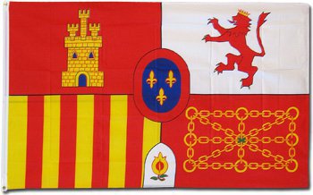 Spain - 3"X5" Historic Polyester Flag (Shield of Spain)