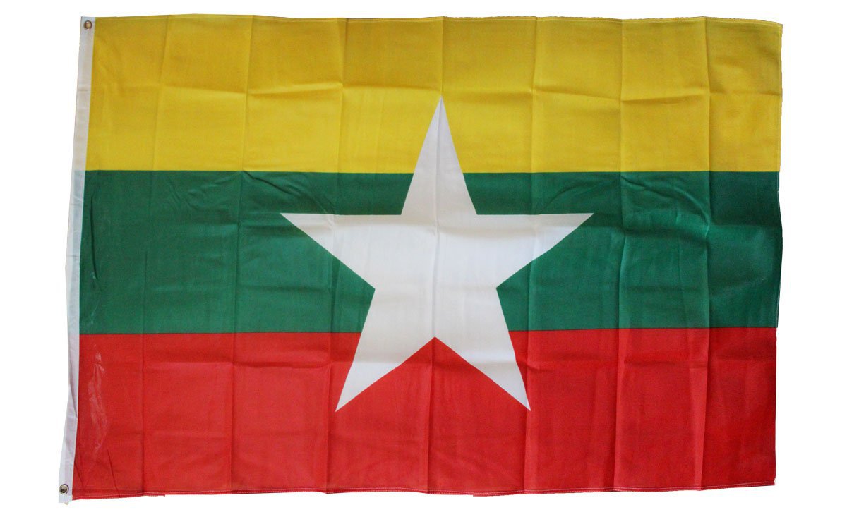 Myanmar (Burma) - 3"X5" Polyester Flag