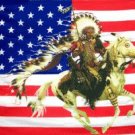 American Indian on Pony - 3"X5" Polyester Flag