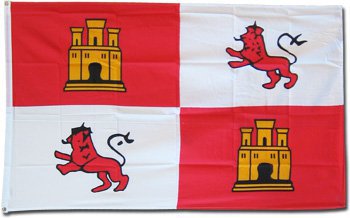 Spain - 3"X5" Historic Polyester Flag (Crown of Castile)