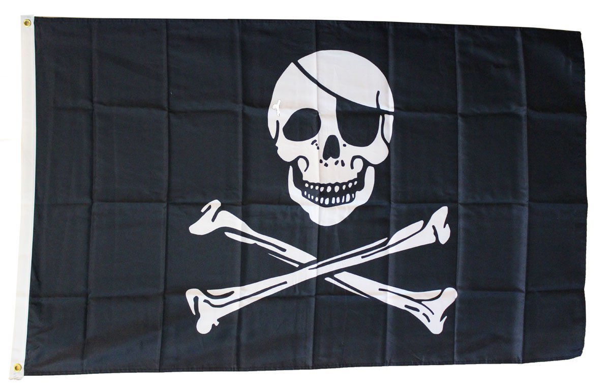 Jolly Roger - 3"X5" Polyester Flag (Eyepatch)